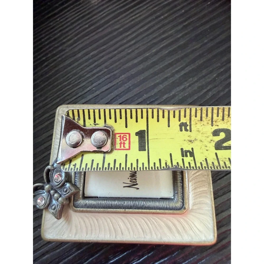 Jay Strongwater Neiman Marcus Mini Butterfly Enamel Picture Frame Cream